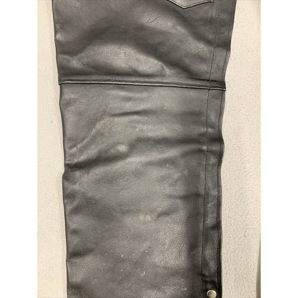 Himalaya Motor Bike Wear Chaps Mens Size Medium Motorcycle Riding Bikers Black - Picture 4 of 16